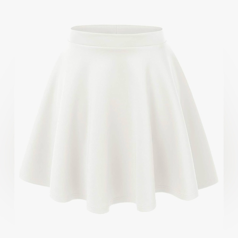 Women's Basic Versatile Stretchy Flared Casual Mini Skater Skirt - Picture 1 of 5